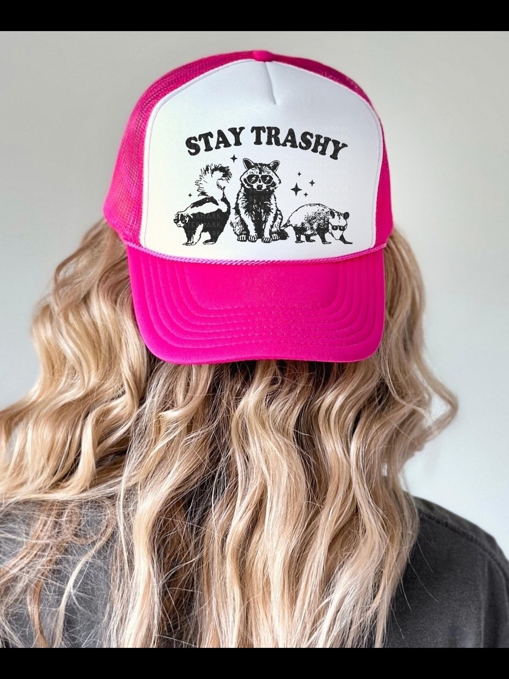 Stay Trashy Hot Pink Trucker Hat